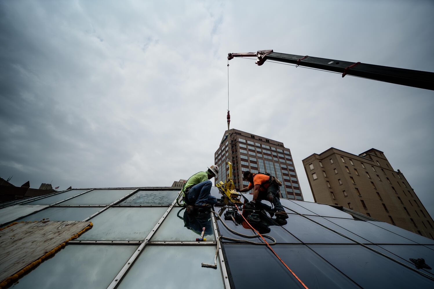 PHOTOS: Behind the scenes on the first day of construction at The Dayton Arcade