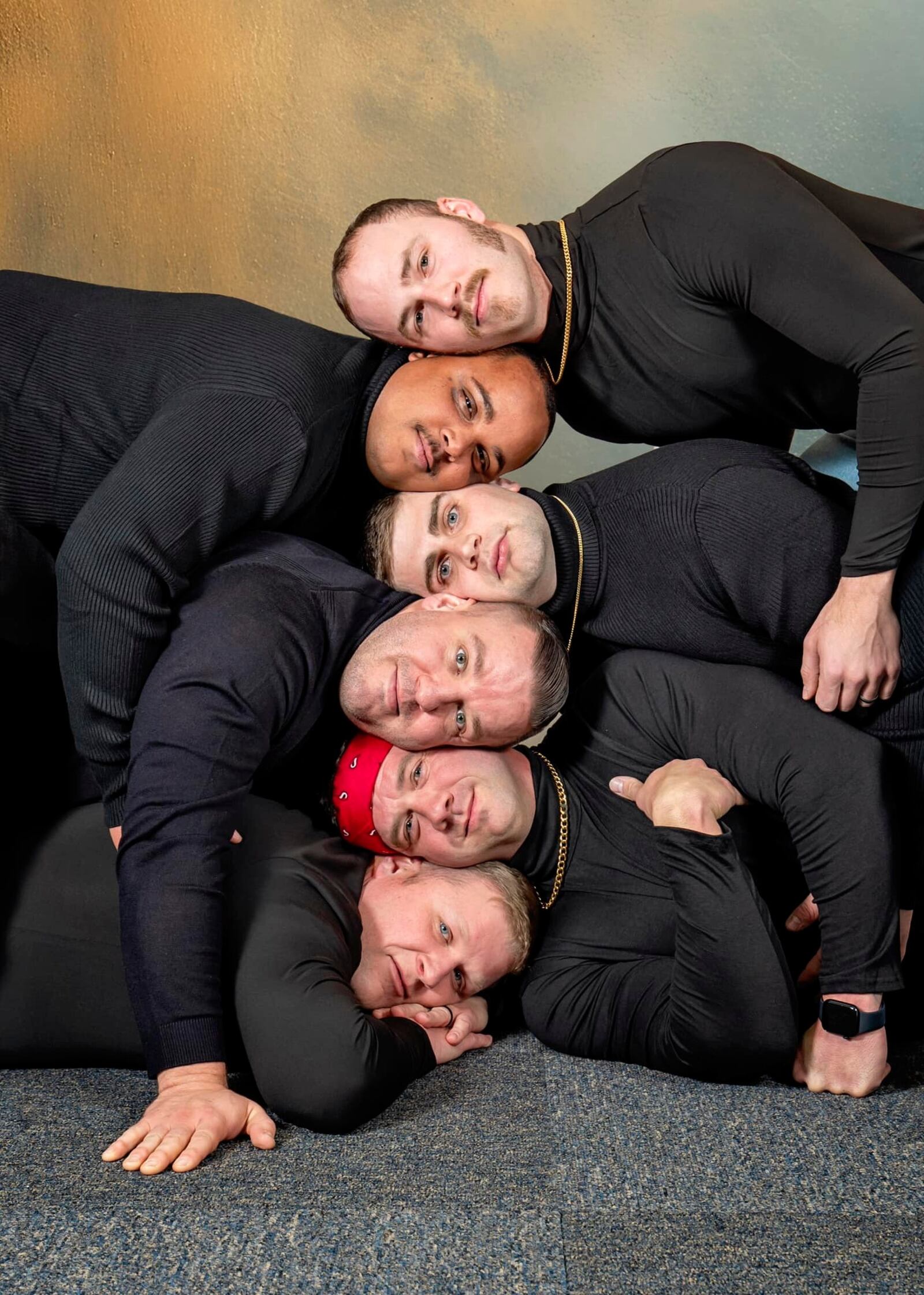 Five Washington Twp. firefighters posed for awkward photos (similar to your awkward family photos) shot by Lisa Dennison of Lisa D Photography and then posted them to the department’s Facebook