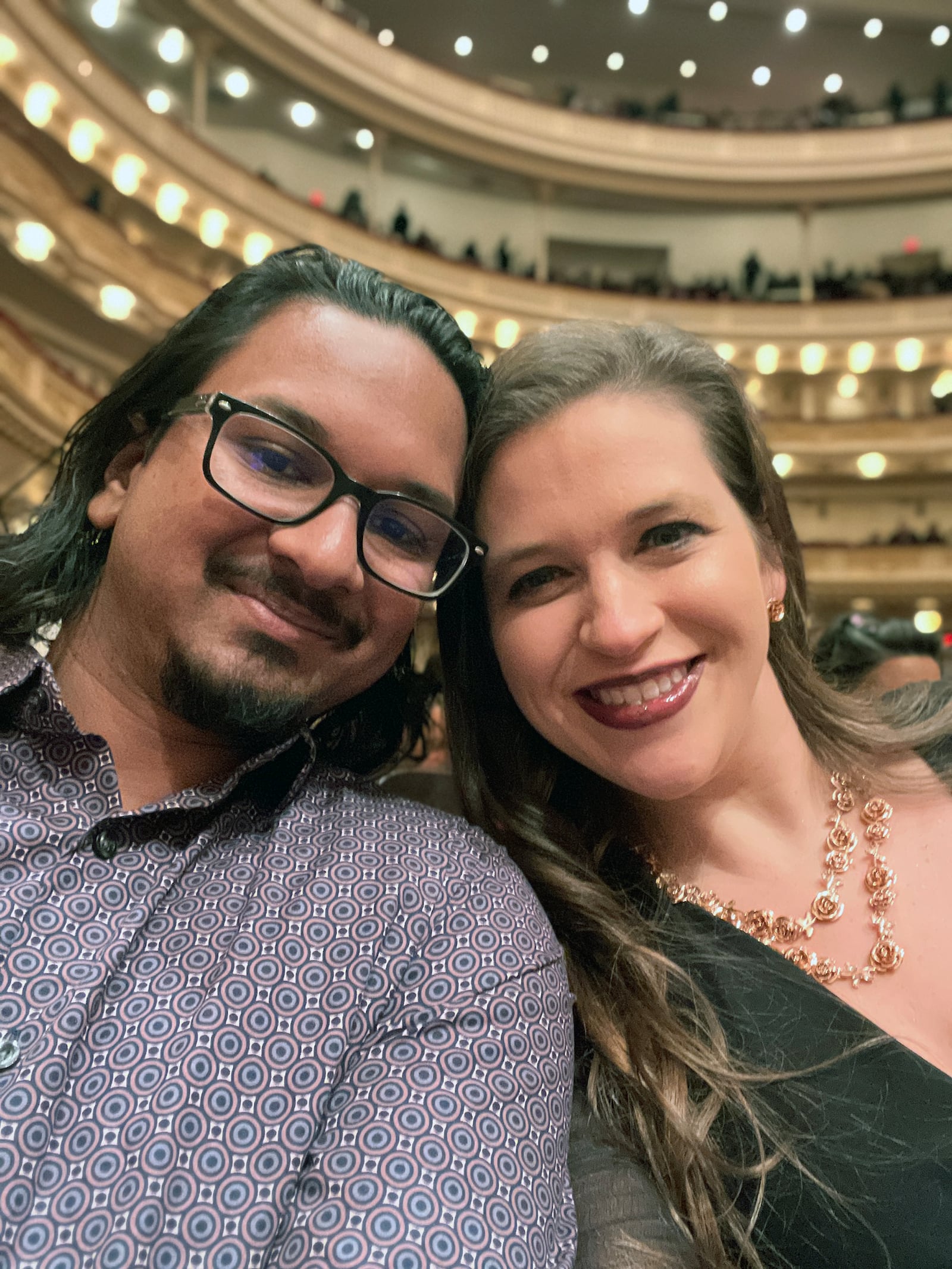 Abigael Kaszar, right, with her fiance Dr. Eric Persaud at Carnegie Hall last year. The couple plans to marry in December of this year. CONTRIBUTED
