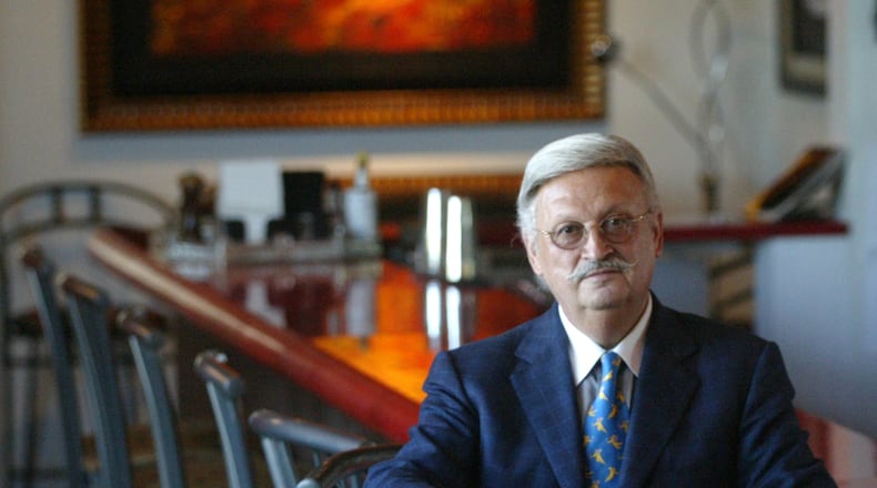 Josef Reif, former owner of l'Auberge, is seen here several years ago as the restaurant celebrated its 25th year in Kettering. Reif succumbed to prostate cancer Friday, according to Hospice of Dayton. He was 78. FILE