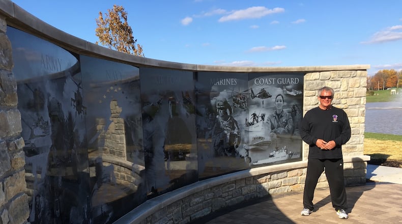 Mayor John Agenbroad worked for decades to get a veterans memorial built in Springboro. STAFF / LAWRENCE BUDD