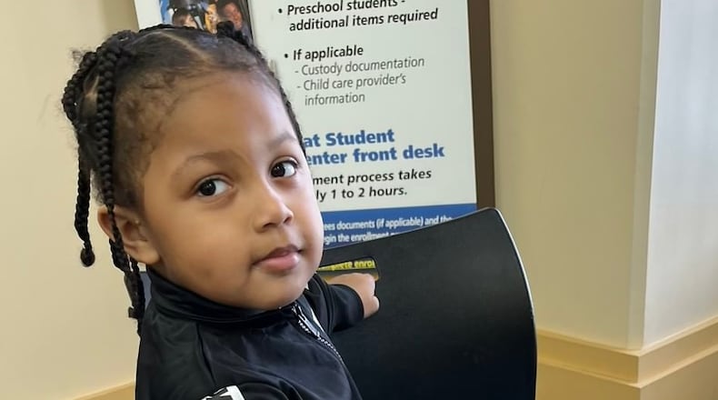Photo of 3-year-old Braylen Tootle, who was hit in the back of the head by a DPS employee. Courtesy of Taneshia Lindsay.