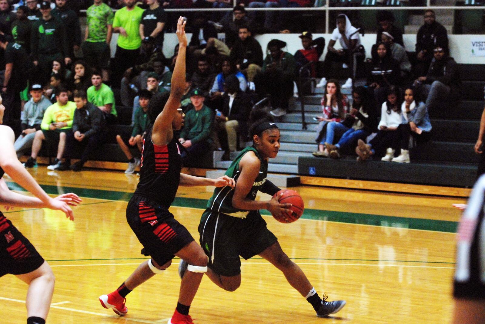 Brittaney Jefferson, a 1,000 point career scorer at Wilmington, drives during a game earlier this season. CONTRIBUTED PHOTO