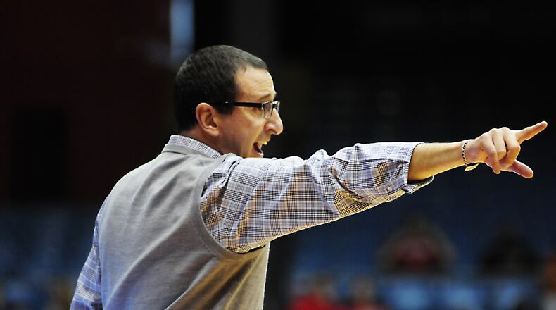 University of Dayton women's basketball coach Jim Jabir at the Dayton Flyer's vs. Michigan State game on Saturday at the University of Dayton Arena Contributed Photo by Charles Caperton