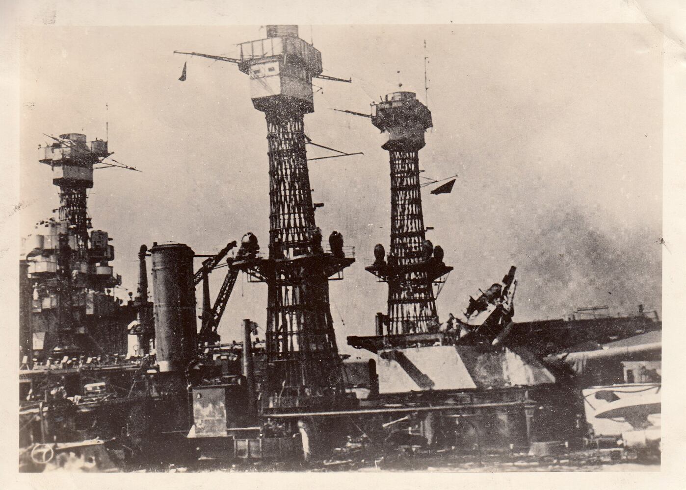 Pearl Harbor photographed moments after attack