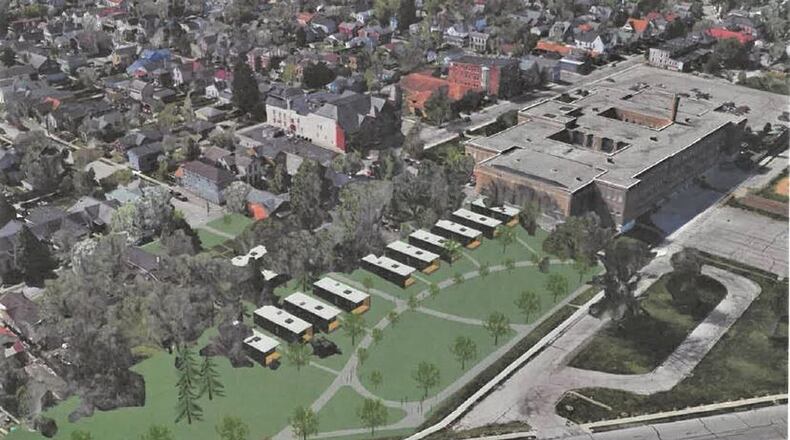 A conceptual rendering of new housing planned for a northeastern part of the South Park neighborhood, next to the Emerson Academy. CONTRIBUTED