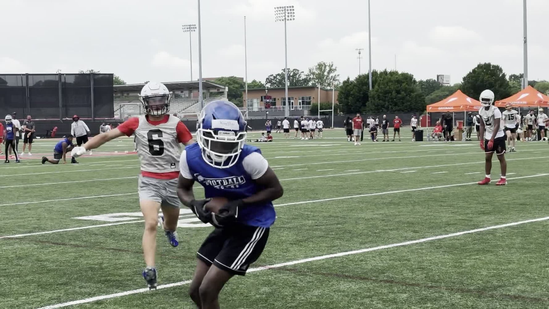 Dunbar football competes at Ohio State 7 on 7