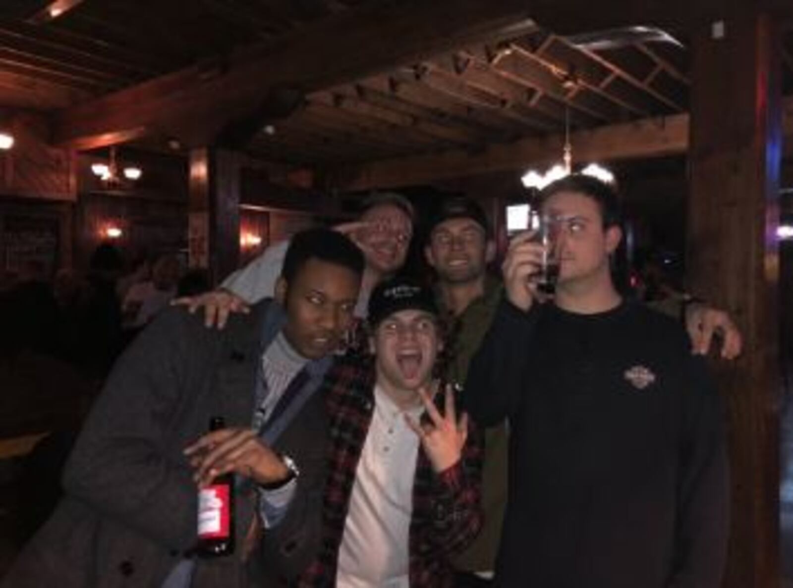 Evan Henry-Singleton with a group of friends. Submitted photo