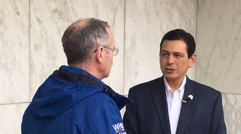Former Congressman Steve Austria, R-Beavercreek, speaks with NewsCenter 7’s Jim Otte ahead of the 2017 Inauguration in Washington, D.C. WILL GARBE / STAFF