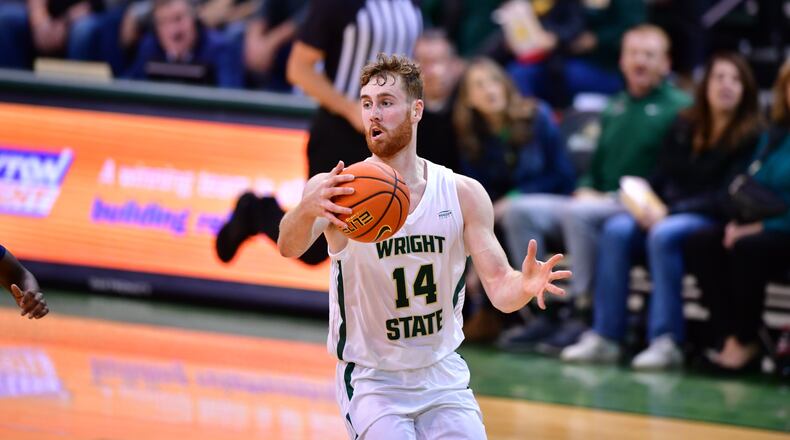Wright State's Brandon Noel during a game vs. Toledo at the Nutter Center on Nov. 14, 2023. Wright State Athletics photo