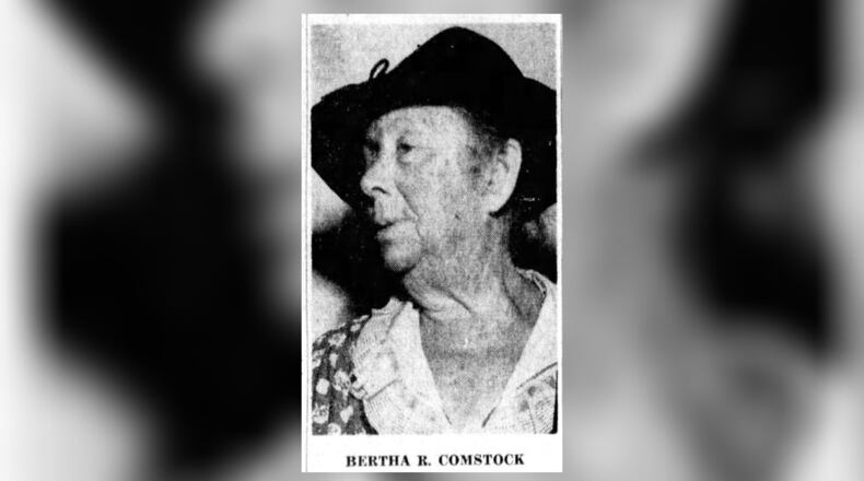 Bertha Comstock is considered Dayton's first woman newspaper reporter. In 1945, Comstock returned to Dayton and The Journal office "to look things over." THE JOURNAL HERALD ARCHIVES