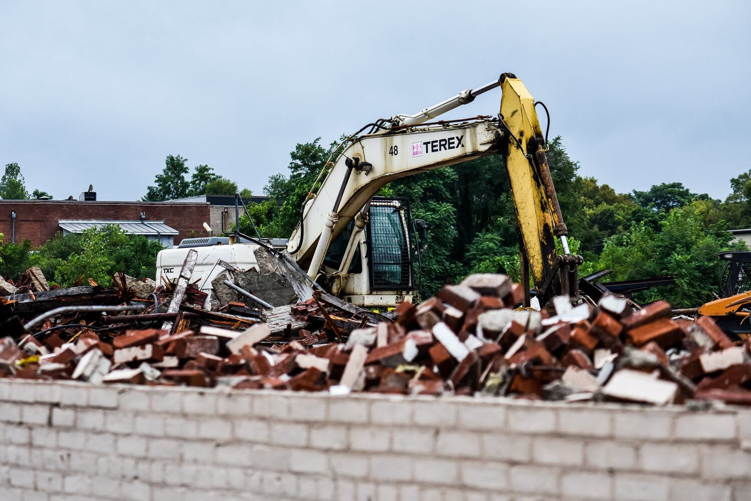 Demolition continues at former Franklin Boxboard building