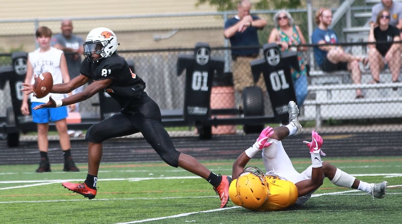 Beavercreek hosted Alter in a high school football preseason scrimmage on Saturday, Aug. 17, 2019. MARC PENDLETON / STAFF