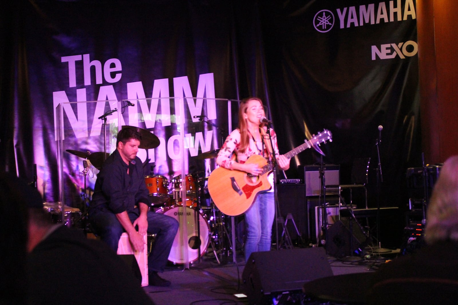 Frankie Raye (Right) with her drummer and partner, Frank Dancey in 2020 performing at the NAMM Convention in Anaheim. CONTRIBUTED