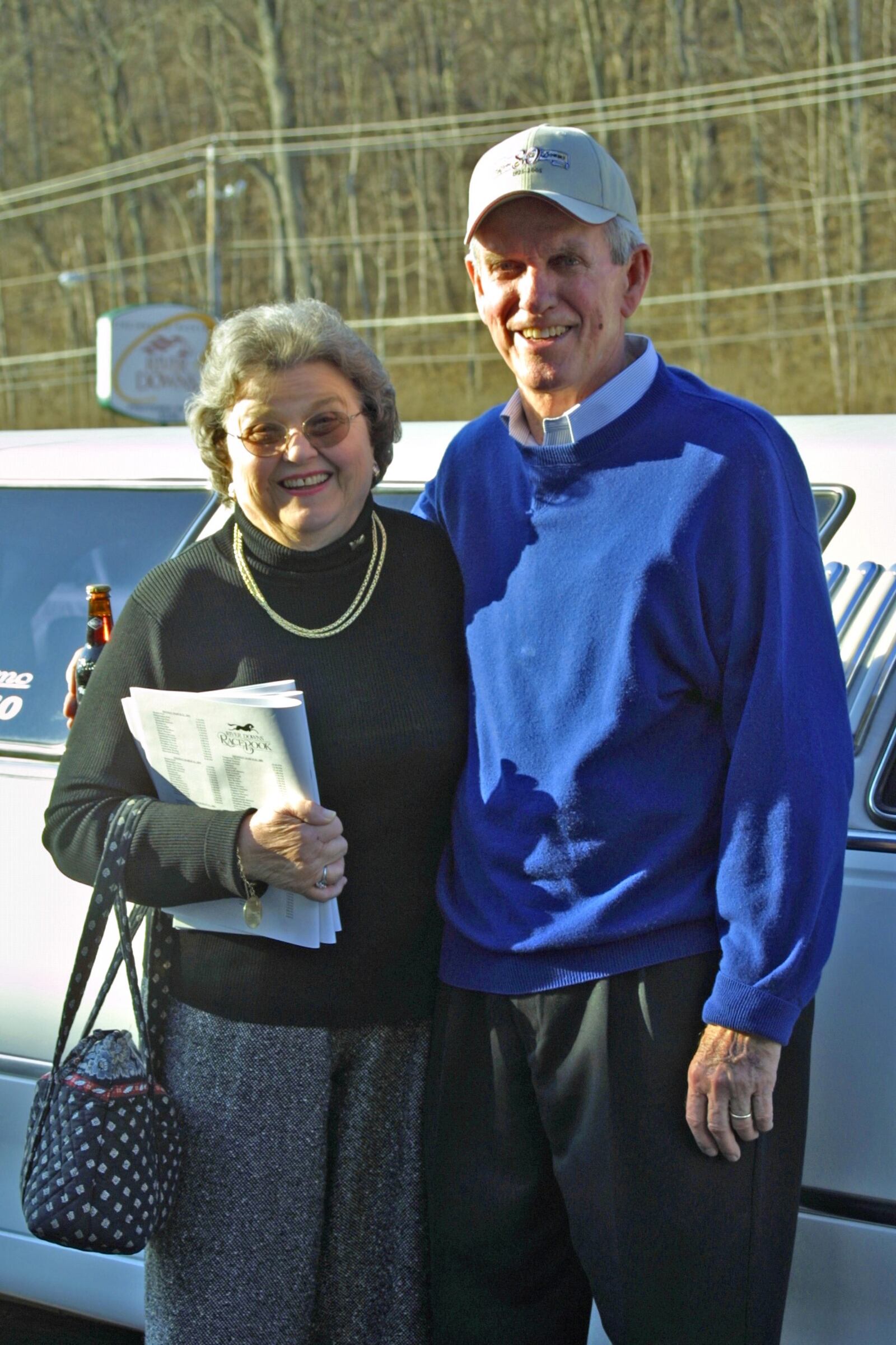 Wilbur and Letitia “Tee” Johnston at River Downs celebrating their 50th wedding anniversary.  Rob Fridley – the Sidney golf pro and the Johnston’s good friend and he and his wife were co-owners of horses with them -- rented the Johnstons a limo to go to the track and for a side trip to some casinos. John Engelhardt/Contributed Photo