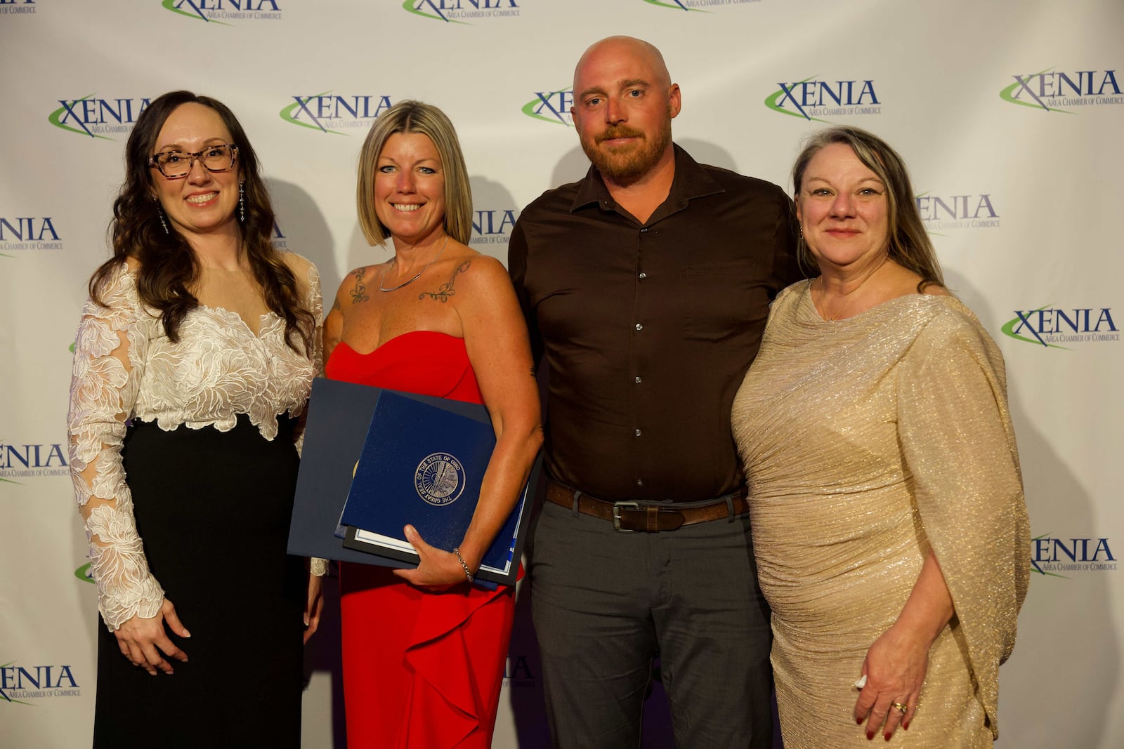 Founders of Jaspers Kitchen were recognized by the Xenia Chamber of Commerce for their service to the community at the organization's annual awards ceremony. CONTRIBUTED