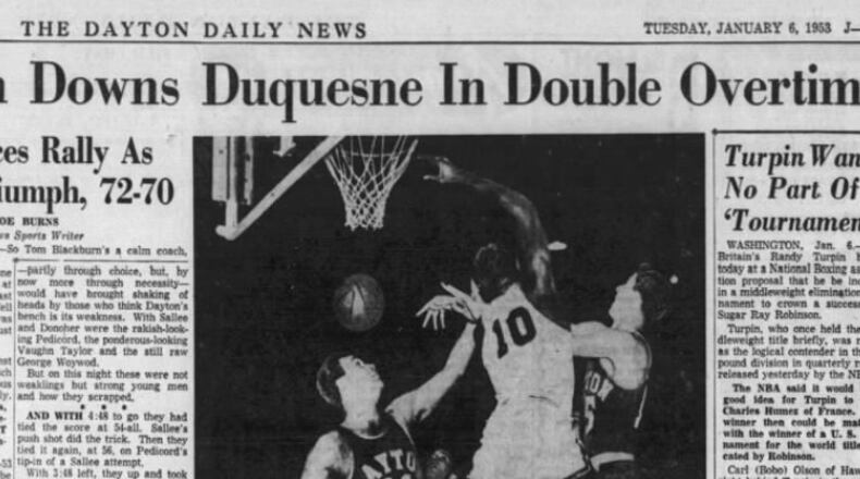 The sports front page of the Dayton Daily News on Jan. 6, 1953.