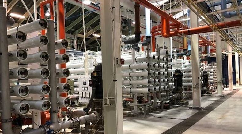 An example of an existing membrane filtration water softening system in Tipp City, similar to one planned for Greene County. JASON TINCU/CONTRIBUTED