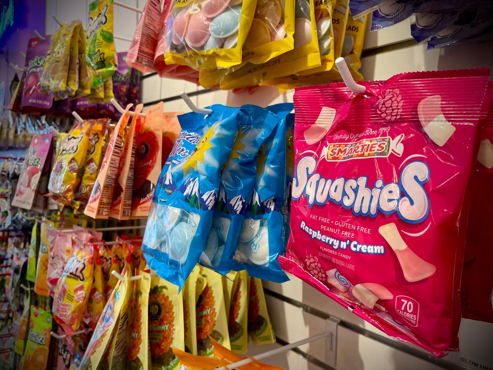Toff’s Sugar Shop at The Greene Town Center in Beavercreek offers freeze-dried candy, regular and bulk candy, novelty and nostalgic treats, international candy, trending TikTok goodies, a sugar-free section and much more. NATALIE JONES/STAFF