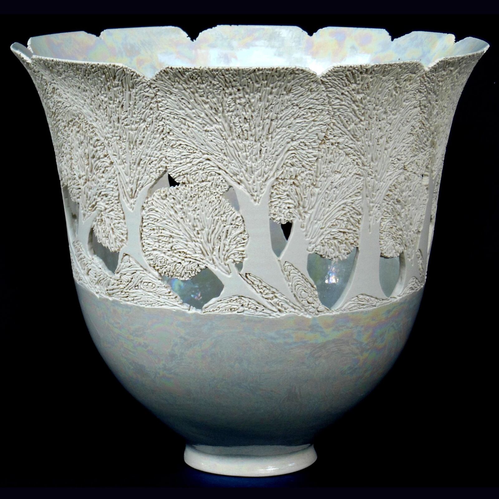 20” Tall Porcelain Bell Bowl by Tim Peters of Winter Haven, Fla. CONTRIBUTED