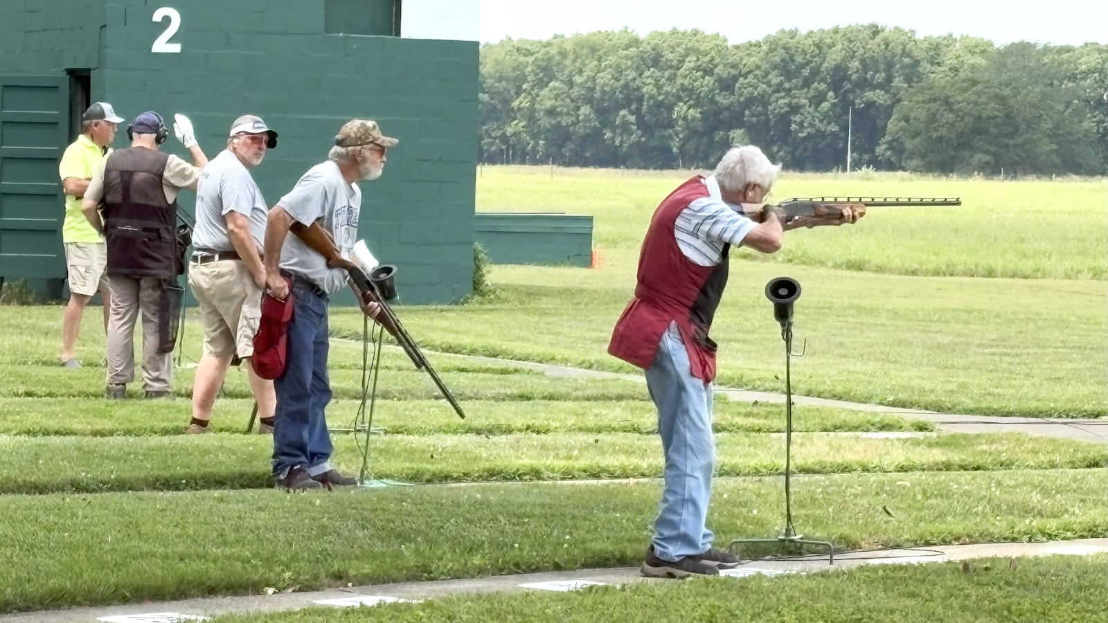Benny Dixon competing Tuesday at the Retirees' Shoot at the Base Rod & Gun Club. TOM ARCHDEACON/CONTRIBUTED PHOTO