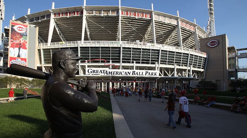 CINCINNATI - OCTOBER 10: A general view of Great American Ball Park before the Philadelphia Phillies take on the Cincinnati Reds in game 3 of the NLDS at on October 10, 2010 in Cincinnati, Ohio. The Phillies defeated the Red 2-0. (Photo by Jonathan Daniel/Getty Images)