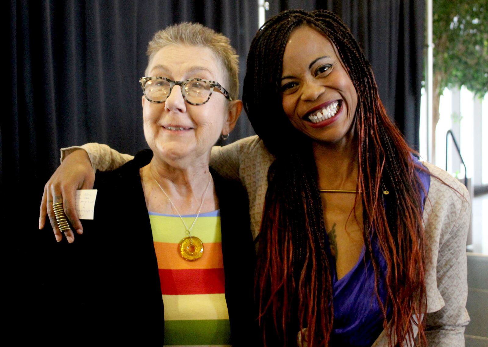 Filmmakers Julia Reichert and Hannah Beachler at the 2018 Dayton Region's Walk of Fame Luncheon.