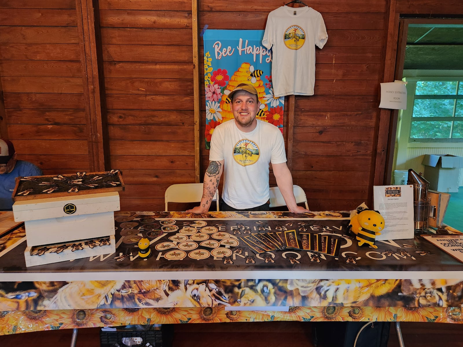 Chris Alvarado, owner of Hive Noon beekeeping service, attends several conventions and outreach programs throughout the year, including the North American Bee Expo in Louisville. He also presents at local schools. CONTRIBUTED