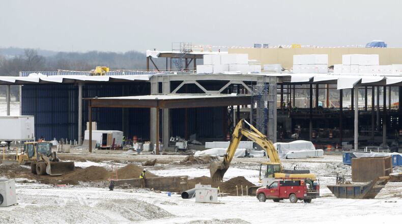 Construction continues at Hollywood Dayton Raceway near Wagner Ford and Needmore roads in Dayton. By the fall of 2014, gamblers in southwest Ohio will have seven casinos or racinos vying for their hard-earned dollars. LISA POWELL / STAFF