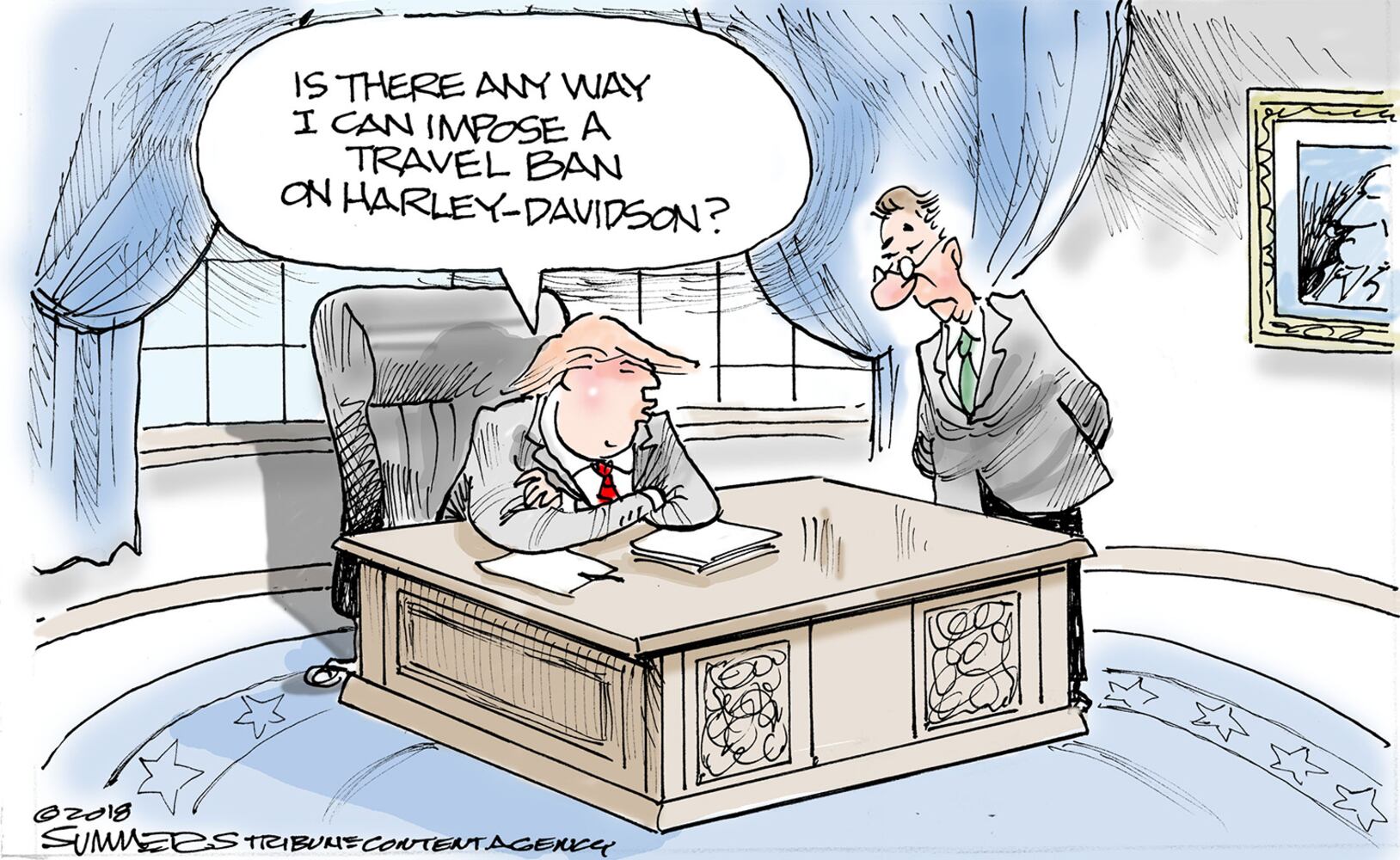 Week in cartoons: Supreme Count rulings, Harley-Davidson, and more