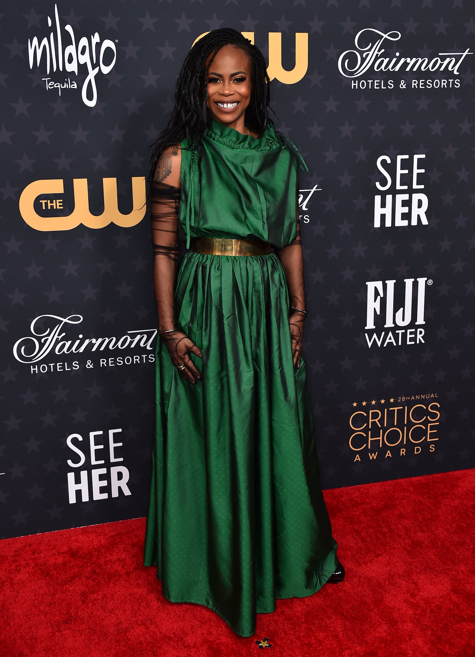 Hannah Beachler arrives at the 28th annual Critics Choice Awards at The Fairmont Century Plaza Hotel on Sunday, Jan. 15, 2023, in Los Angeles. (Photo by Jordan Strauss/Invision/AP)