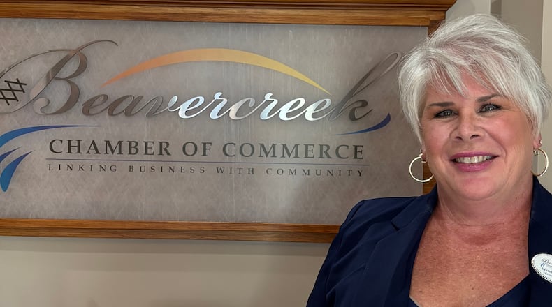 Wendy Rogers, CEO and president of the Beavercreek Chamber of Commerce, at the chamber's office on June 16, 2025. DAPHNE GRAETER / STAFF