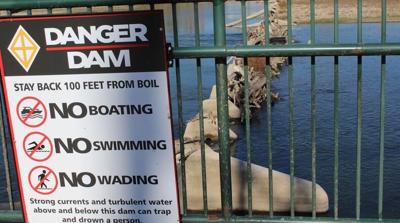 The Tait Station low dam is dangerous and deteriorating. Its removal would open up more of the river to paddling. CORNELIUS FROLIK / STAFF