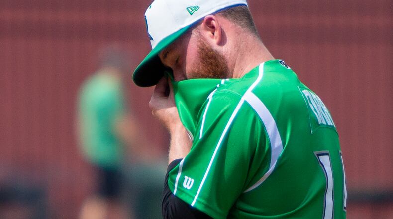 Dragons starter Thomas Farr had a tough first inning and wasn't helped by three errors. Only one of the six runs he allowed was earned. The Dragons lost 16-7 to Cedar Rapids. Jeff Gilbert/CONTRIBUTED