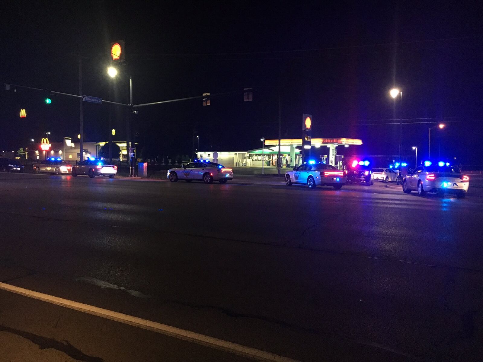 A Cincinnati man was shot and killed by an Ohio State trooper early Tuesday morning U.S. 40 near Ranch View Drive in Vandalia. Troopers said the man, Dana D. Dubose, was a suspect in a homicide that occurred in Springfield Twp., Hamilton County on Monday night, according to a release from police. NATHAN DAVIS/STAFF