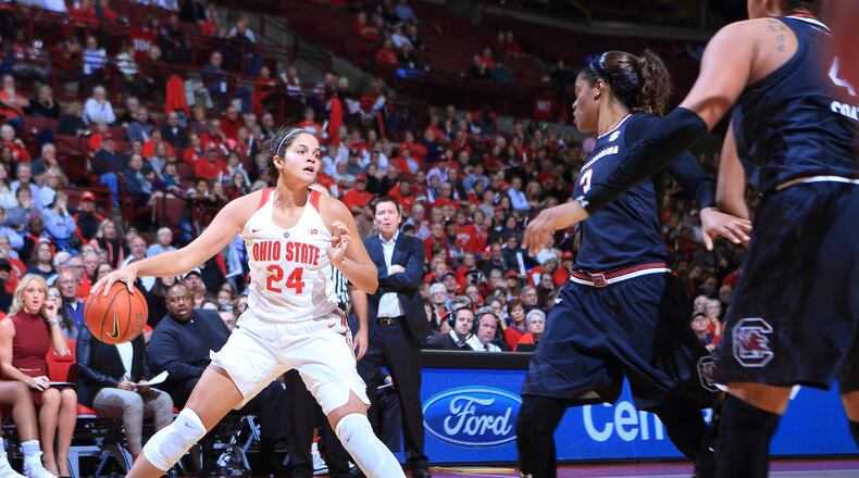 Ohio State University redshirt sophomore Makayla Waterman is a top sub. OSU PHOTO