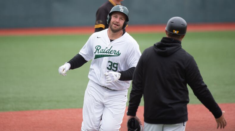 Wright State's Zane Harris rounds third after hitting a home run vs. Milwaukee in the Horizon League championship game last spring. Harris is one of the key returnees for the Raiders. Ralph Schudel/Wright State Athletics