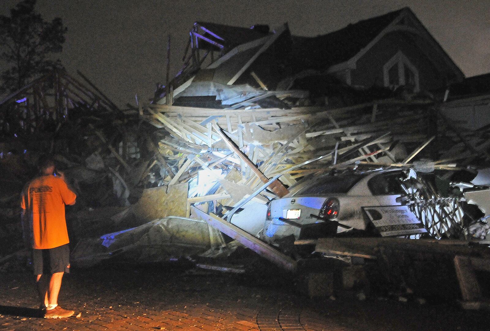 One of the many homes destroyed in Harrison Township after the Memorial Day Tornadoes in 2019.  MARSHALL GORBY\STAFF