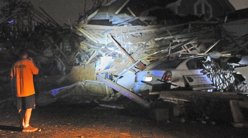 One of the many homes destroyed in Harrison Township after the Memorial Day Tornadoes in 2019. MARSHALL GORBY\STAFF