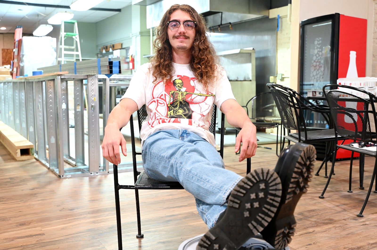 Logan Fitzwater plans to open his breakfast and brunch restaurant, Early Berd's on North Third Street in Hamilton's German Village, later this year in 2025. The native Hamiltonian is the stepson of Berd's Grill and Bar in Fairfield. Pictured is Fitzwater in the restaurant space on Sept. 22, 2025. MICHAEL D. PITMAN/STAFF