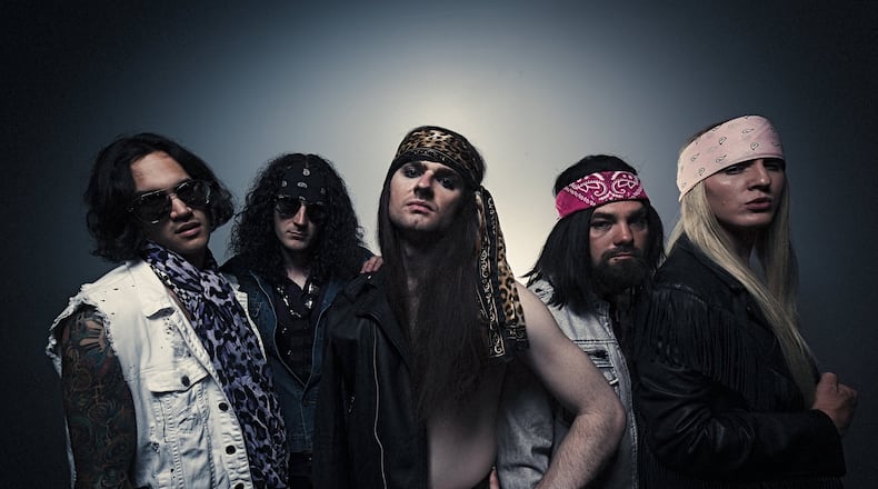 That Arena Rock Show, (left to right) Geddy Rose, Nikki Starr, T. Bone, Ryan Rocket and Steve Satriani, performs at Hollywood Gaming at Dayton Raceway on Saturday, Aug. 31. CONTRIBUTED