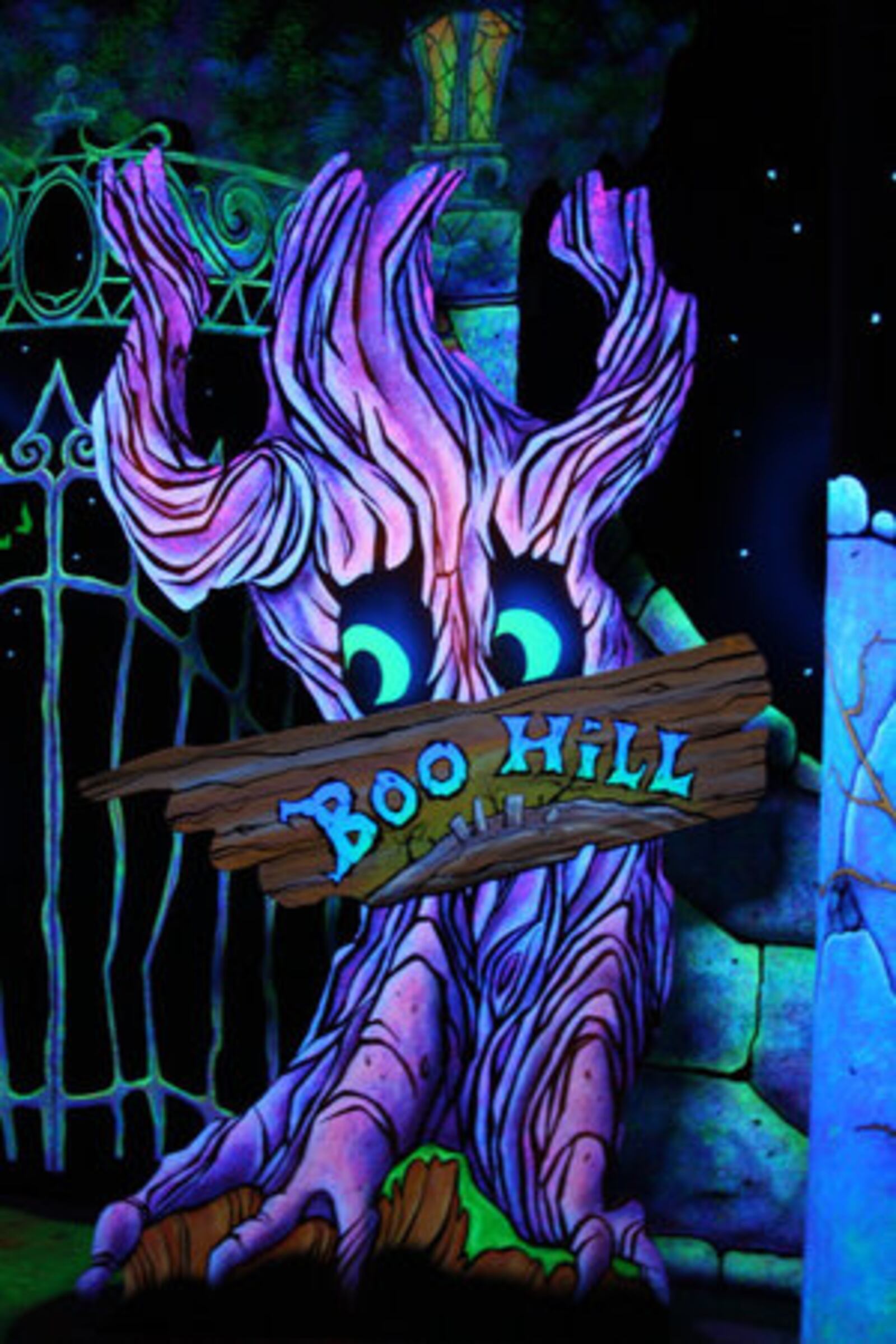 One of Kings Island's new attractions in 2010 was Boo Blasters, an interactive ride where visitors shoot at ghosts as they travel through a haunted house. FILE