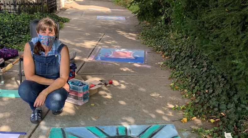 Dayton Society of Artists' Chalk Mural Workshop with Ginny Baughman.