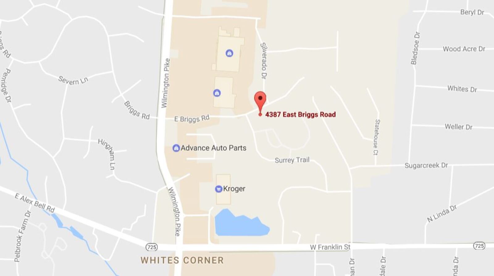 A vehicle is in a pond off East Briggs Road in Sugarcreek Twp.