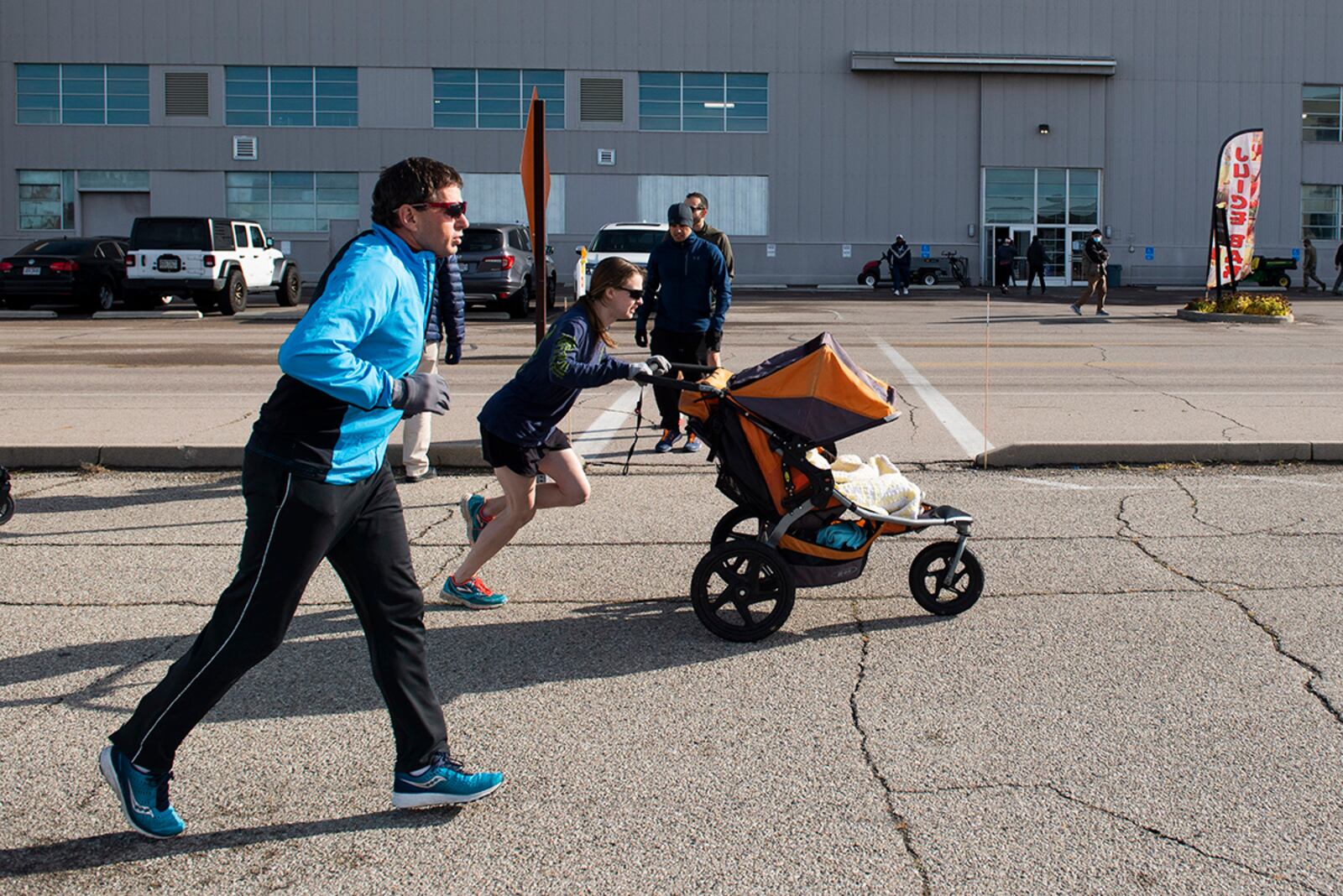 Participants take off from the starting line Nov. 18 during the 88th Force Support Squadron’s Turkey Trot 5K Fun Run at Wright-Patterson Air Force Base. U.S. AIR FORCE PHOTO/WESLEY FARNSWORTH