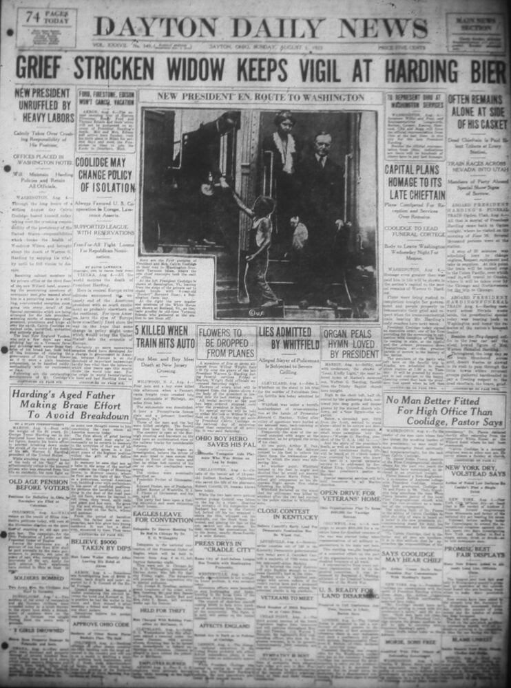 Presidential inauguration newspaper