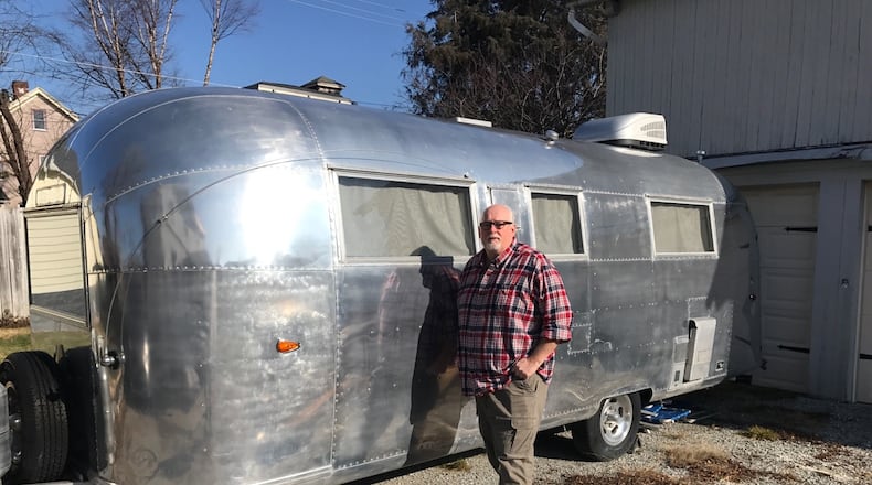 Dean Gillispie next to the 1963 Airstream trailer he completely rebuilt. Tom Archdeacon/CONTRIBUTED