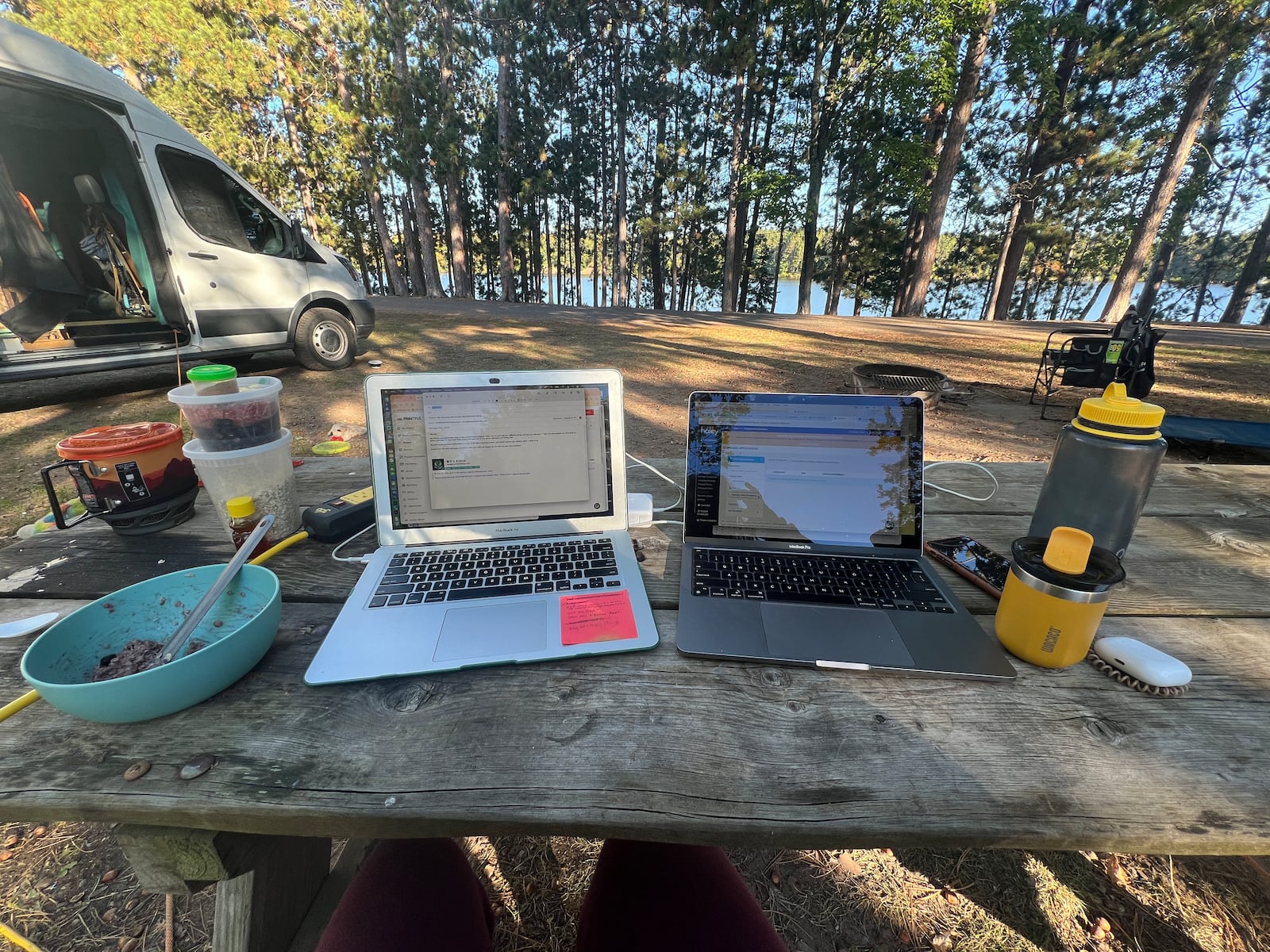 An example of the "office of the day" for Two Trails Design. Moe Capretta spends much of her time on the road and in wilderness as a "van lifer". CONTRIBUTED