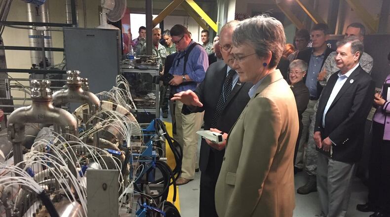 During her visit to Wright-Patterson in June, Air Force Secretary Heather Wilson toured the Air Force Research Laboratory. ” Taking a closer look at the responsive, relevant and revolutionary work @Team_AFRL has been doing for 100 years,” she wrote on her Twitter page.