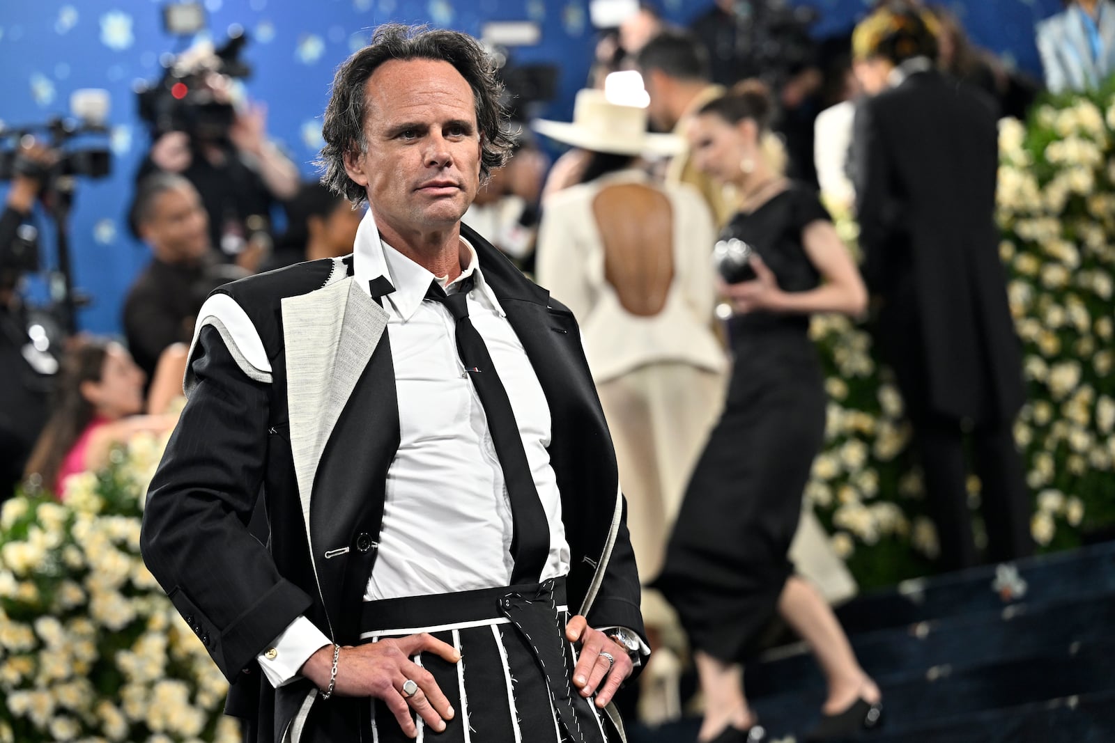 Walton Goggins attends The Metropolitan Museum of Art's Costume Institute benefit gala celebrating the opening of the "Superfine: Tailoring Black Style" exhibition on Monday, May 5, 2025, in New York. (Photo by Evan Agostini/Invision/AP)